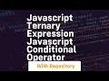 Javascript ternary expression javascript conditional operator