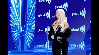 Christina Aguilera receives the Advocate for Change Award at the 34th annual GLA