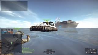 【BF4】 空飛ぶ魔法のホバークラフト を方向転換させてみた