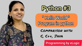First python program | Hello world program| Python Programming tutorial #3