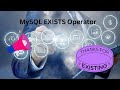 SQL Tutorial  - SQL EXISTS and NOT EXISTS Operator | MySQL  command | beginner MySQL