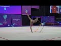 Taniyeva Elzhana KAZ  Seniors Ribbon Final FIG Rhythmic Gymnastics World Challenge Cup CLUJ NAPOCA