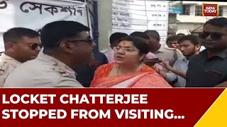 High Drama In Hooghly Ahead Of Panchayat Poll, Poll Officers Block BJP MP Locket Chatterjee