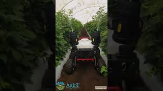 XAG R150 Farm Robot Spraying Red Raspberry