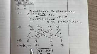 188同位体と原子量(セミナー化学基礎発展問題88解説)