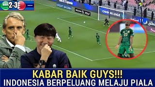 KABAR BAIK!! TIMNAS INDONESIA BERPELUANG KE PIALA DUNIA  BAHRAIN HAJAR ARAB SAUDI 3.2