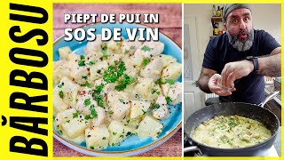 PIEPT DE PUI SI CARTOFI IN SOS DE VIN ALB | PIEPT DE PUI IN SOS ALB