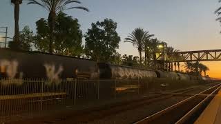 BNSF E/B H-WATBAR departs Fullerton station 07/20/2024