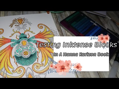 Let's try Inktense blocks in a book by Hanna Karlzon!