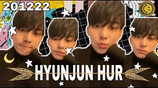 [ENG] 201222 Hyunjun Hur Instagram Live 허현준 인수타 라방 [December 22, 2020]