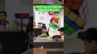 1:43.51 new PR Single 5x5 #beamrubikscube #cubing #rubikscube #speedcubing #shorts #competition