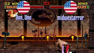 FT5 @mk2: Don_Uno (US) vs midwesterror (US) [Mortal Kombat 2 Fightcade] Jan 20