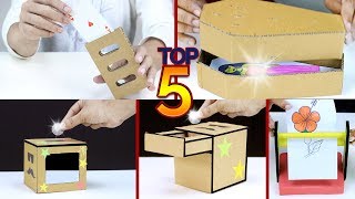 AMAZING 5 Magic Tricks You Can Do From Cardboard! DIY Magic