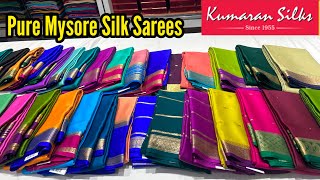 Kumaran Silks Pure Mysore Silk Sarees Printed Pure Digital Crepe Silk ||Semi Soft Silk Pongal Sarees