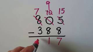 Grade 2 Math  11.7, Subtracting three-digit numbers