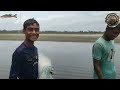 উত্তাল সাগরে টানা জাল দিয়ে মাছ ধরা fishing with trawl nets in rough seas