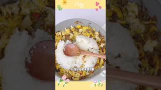 香菜蛋炒饭 Coriander Egg Fried Rice #shorts #cooking #food