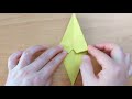 4 steps to fold a cute origami parrot then review basic geometry