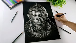 Lord Hanuman Drawing, charcoal Drawing (Timelapses Video) 😍