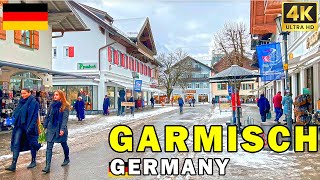 🇩🇪 GERMANY, GARMISCH-PARTENKIRCHEN: Walking Tour in a Town in the German Alps - 4K Walk