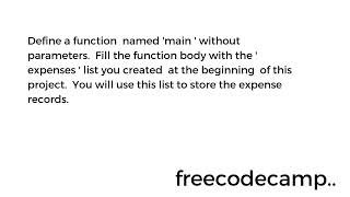 Learn Lambda Functions by Building an Expense Tracker | Python Beta Cert | Step 23