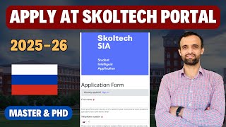 How to Fill Skoltech Application Form 2025-26 | Study in Russia