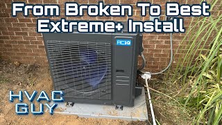 Full Installation Of The ACIQ 3 Ton Extreme+ Series Heat Pump System!