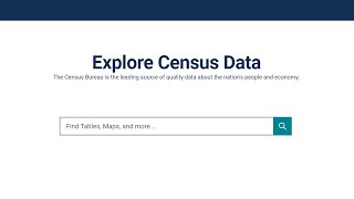 Improved Navigation on data.census.gov