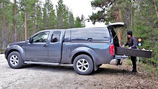 Camping Alone in My Truck and Visiting Hamra National Park in Sweden