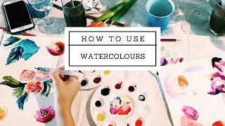 HOW TO USE WATERCOLOURS for beginners tutorial