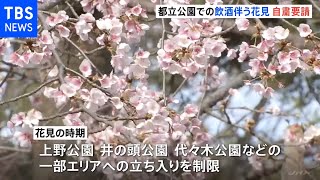 東京都のコロナ対策本部会議 花見の自粛要請を決定