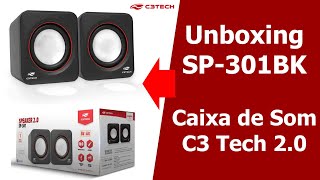 Unboxing / Review Caixa de Som C3 Tech 2.0 3W RMS SP-301BK