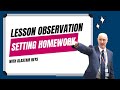 Secondary science lesson observation: setting homework