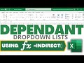 How to create Cascading or Dependent  Drop Down List using the INDIRECT Function in Excel