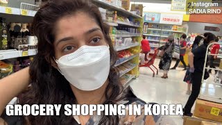 🇰🇷 GROCERY SHOPPING IN KOREA + My Daily Pamper Routine | SADIA RIND