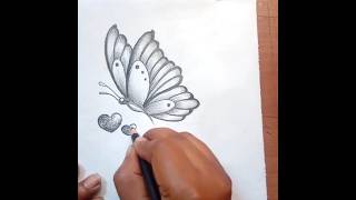 butterfly drawing || Butterfly drawing with pencil #short #shorts #youtubeshorts #butterfly