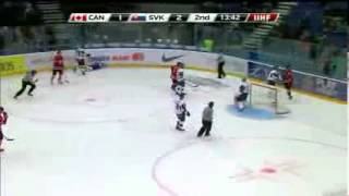 Anthony Camara Huge Hit on Patrik Luza   Canada vs Slovakia   WJC Hockey