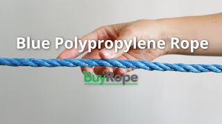 10mm Blue Polypropylene Rope Demo | BuyRope