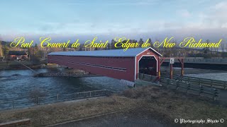 Pont Couvert de Saint Edgar de New Richmond Gaspésie Québec Canada 🍁 Mavic Mini3 Pro 😊2023