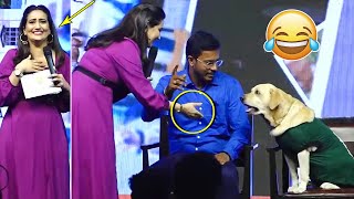 Anchor Manjusha HILARIOUS Conversation With Dog Charlie At 777 Charlie Press Meet | News Buzz
