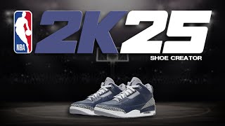 NBA 2K25 Shoe Creator - How to make Air Jordan Retro 3 'Georgetown'