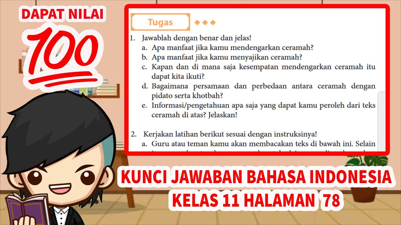 Kunci Jawaban Bahasa Indonesia Kelas 11 Halaman 78 Tugas - YouTube