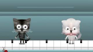 Happy Birthday Free Funny Ecards Animated Cats Dancing on a Piano Greeting E cards LadyBugEcar