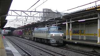 EF66-128牽引　武蔵野線下り貨物列車　新秋津