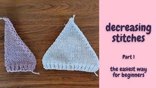 Learn How to Decrease Stitches Super Easy - PART 1/3 - Beginner Tutorial on Decreasing Stitches
