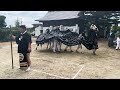 令和五年長井市今泉　稲荷神社例大祭（橋渡し） 獅子舞 山形県 日本の祭り 黒獅子 長井市 長井黒獅子