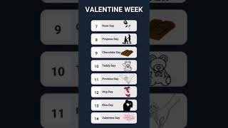 valentine day week 2023 || Happy valentines day 2023❤️ || #shorts #valentinesday #valentine