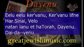 Dayenu, Passover Song with Lyrics