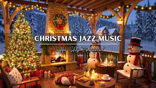 Christmas Jazz 🎄 Instrumental Christmas Jazz Music \u0026 Fireplace Burning Sounds 🔥 Christmas Ambience