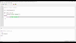 Check Odd or Even Number in Python | Python Program for Beginners | Decision Making Program